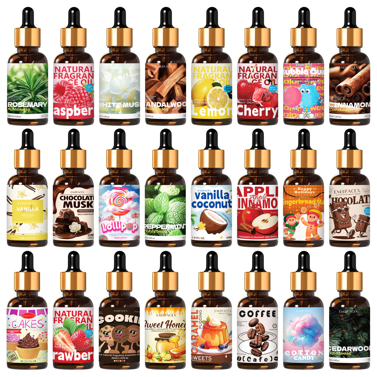 Perfume Fragrance Essence - 27 type 30ml Essential Oil Long