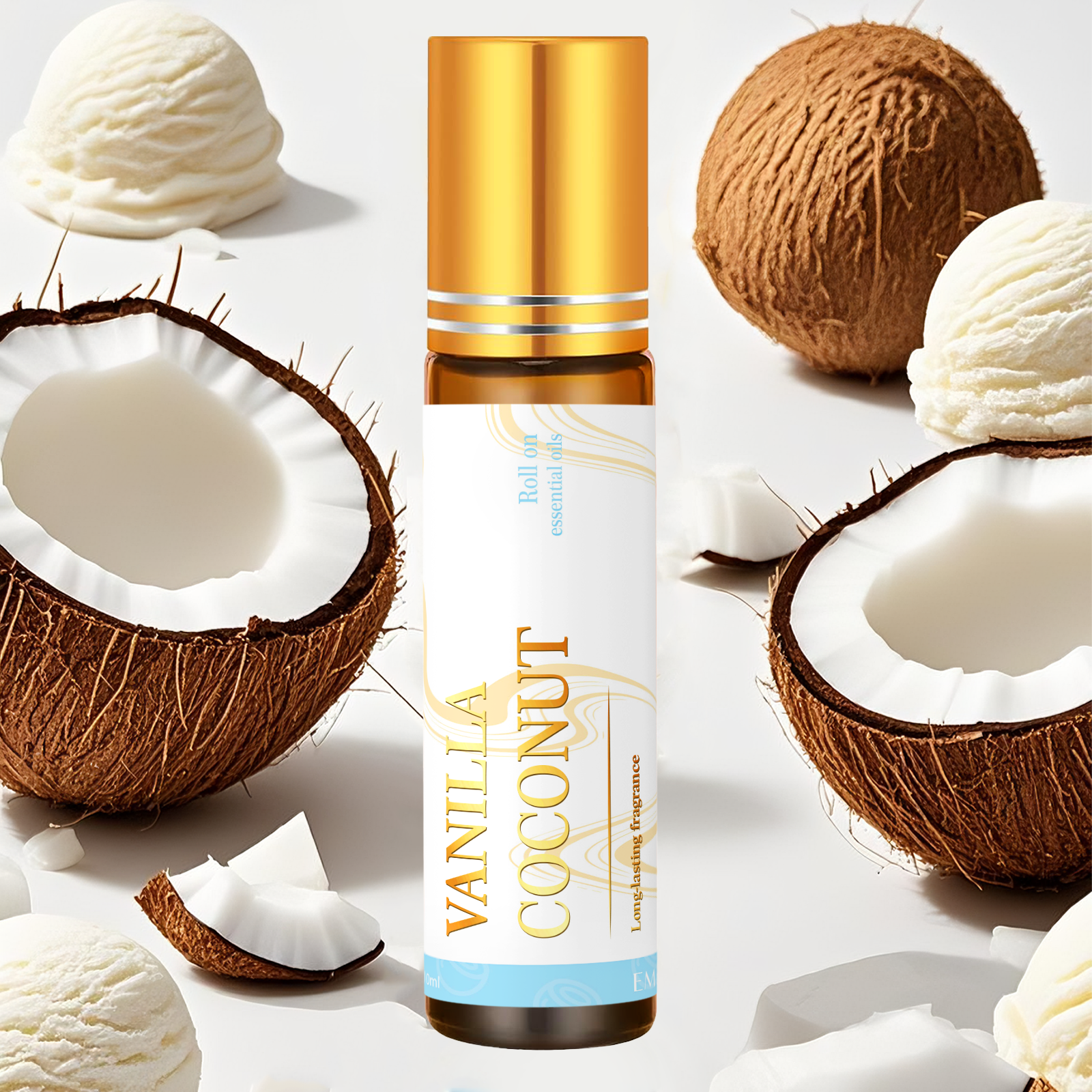 Perfume Fragrance Essence - 10ml Vanilla Coconut Essential Oil Rollerball