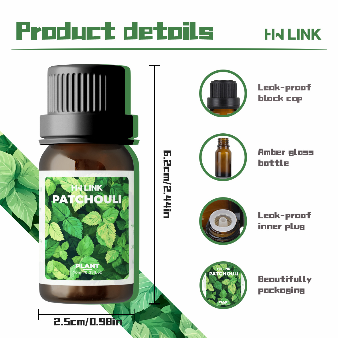 10ml Patchouli Essential Oils  - огляд і ціна Perfume Fragrance Essence