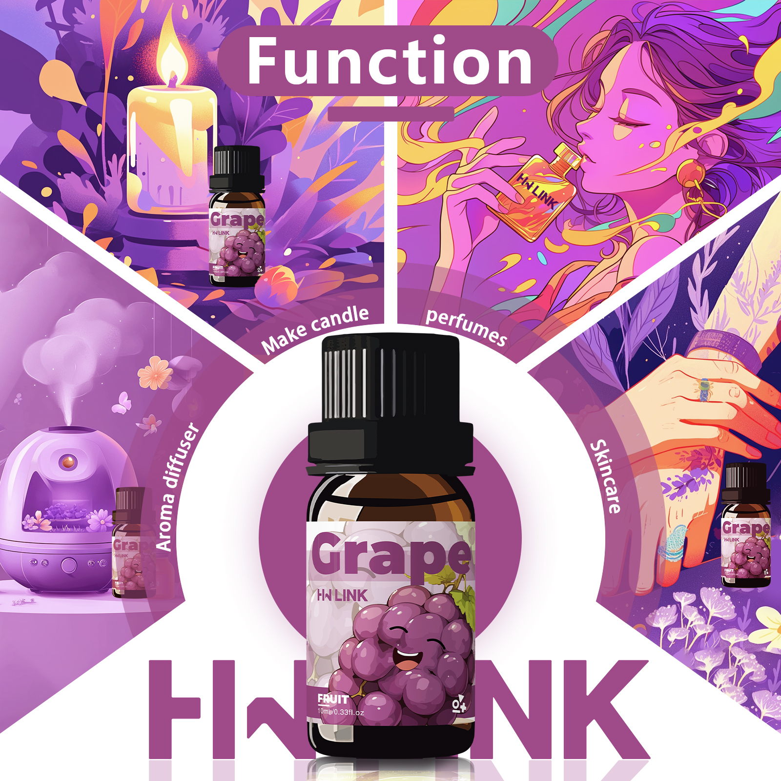 Grape Essential Oil 10ml Perfu - огляд і ціна Fragrance-Oils Perfume