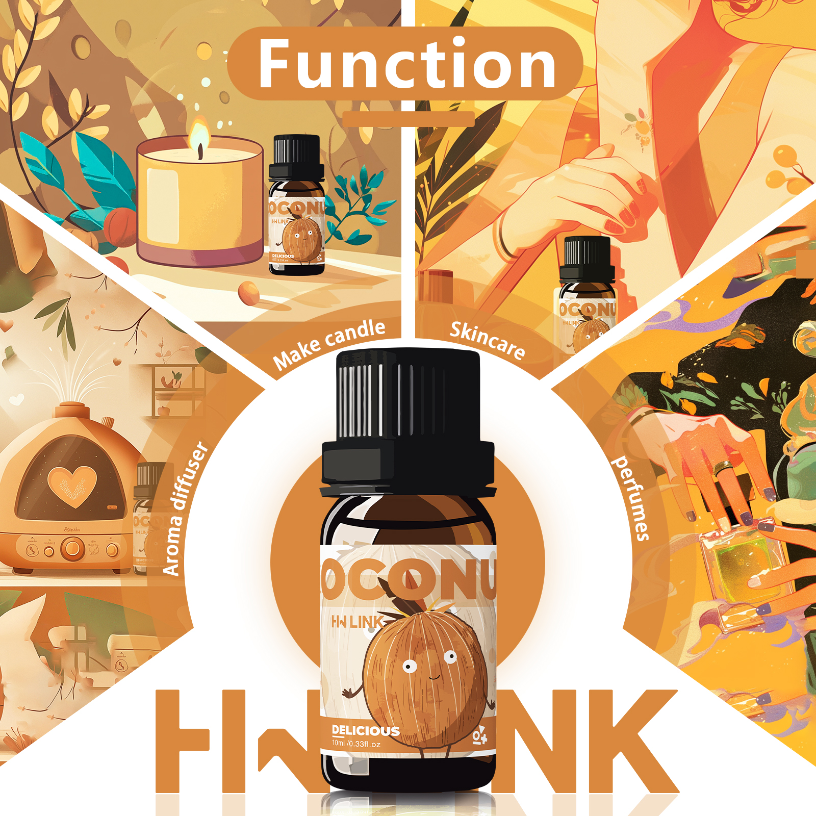 10ml Coconut Essential Oils No - огляд і ціна Perfume Fragrance Essence
