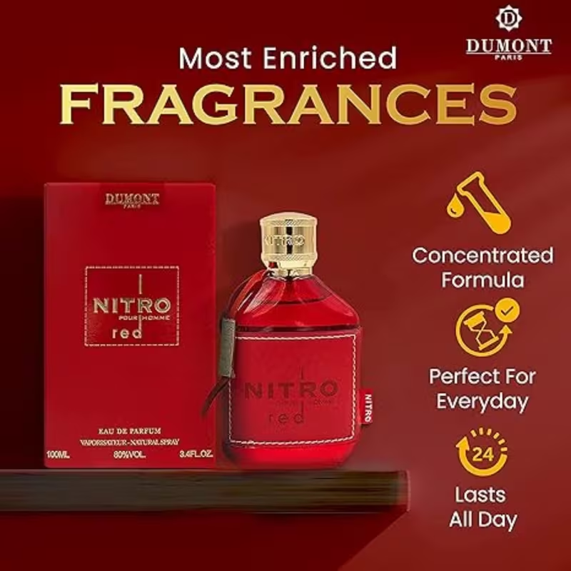 Dumont NITRO RED - 3.4oz - Eau - огляд і ціна Perfume Fragrance Tous