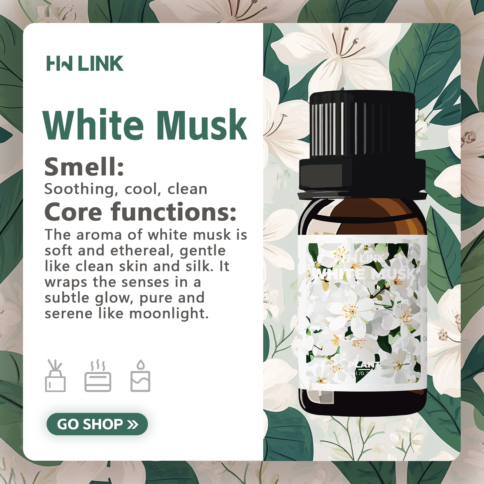 White Musk Essential Oils 10ml - огляд і ціна Musk White Oil