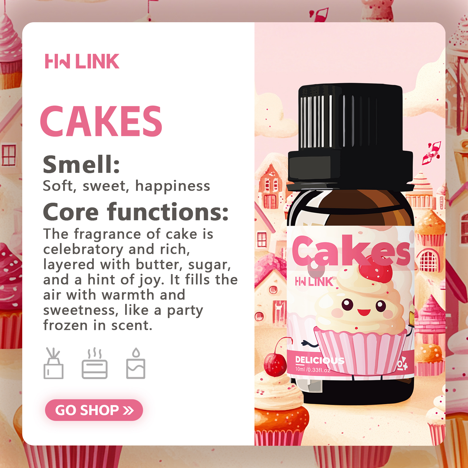 10ml Cakes Essential Oils Perf - огляд і ціна Perfume Fragrance Essence
