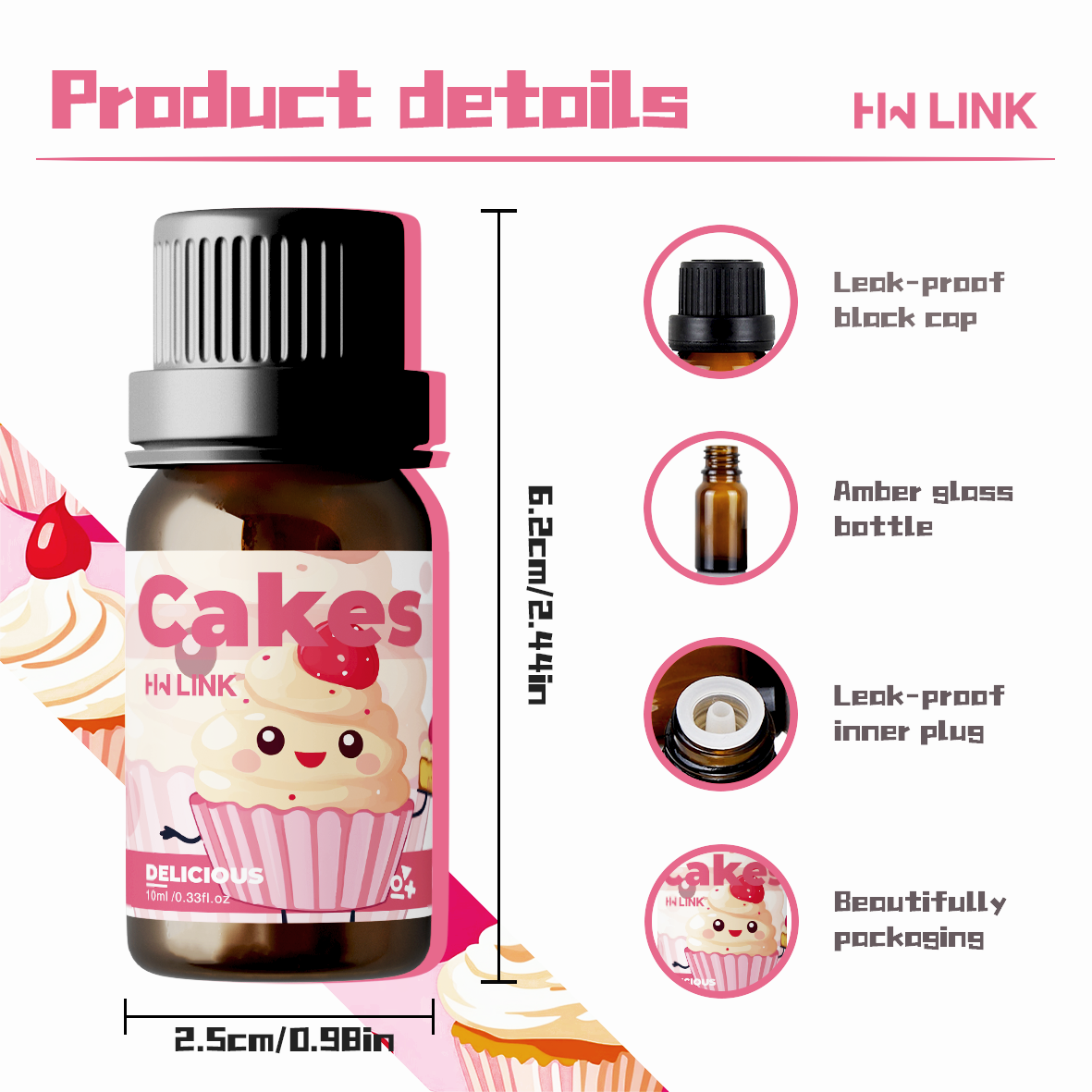 10ml Cakes Essential Oils Perf - огляд і ціна Perfume Fragrance Essence