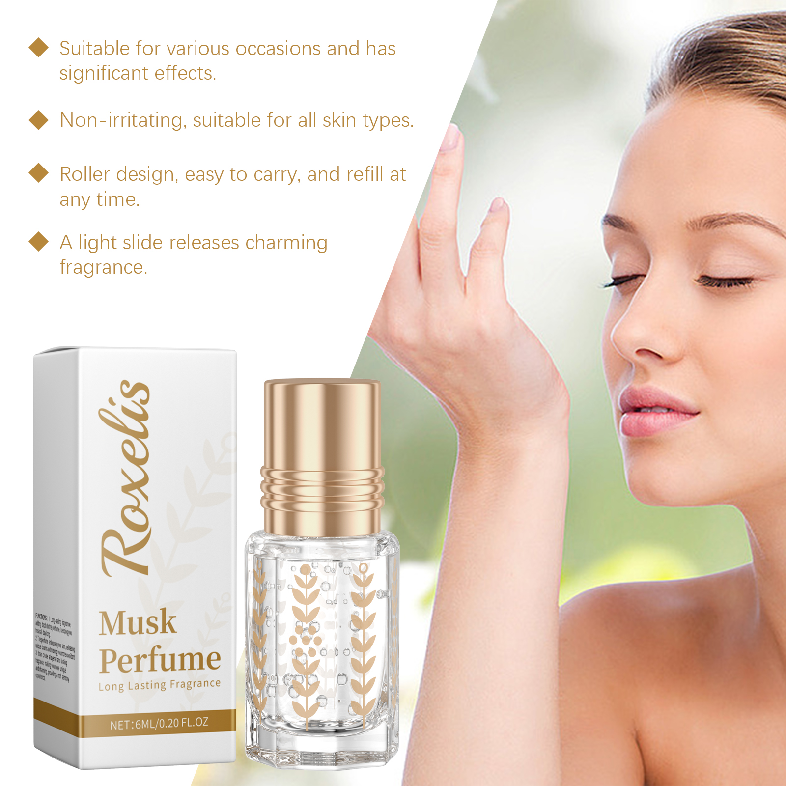 Roxelis Portable Roll On Musk  - огляд і ціна On Perfume & Fragrance Kota Bogor