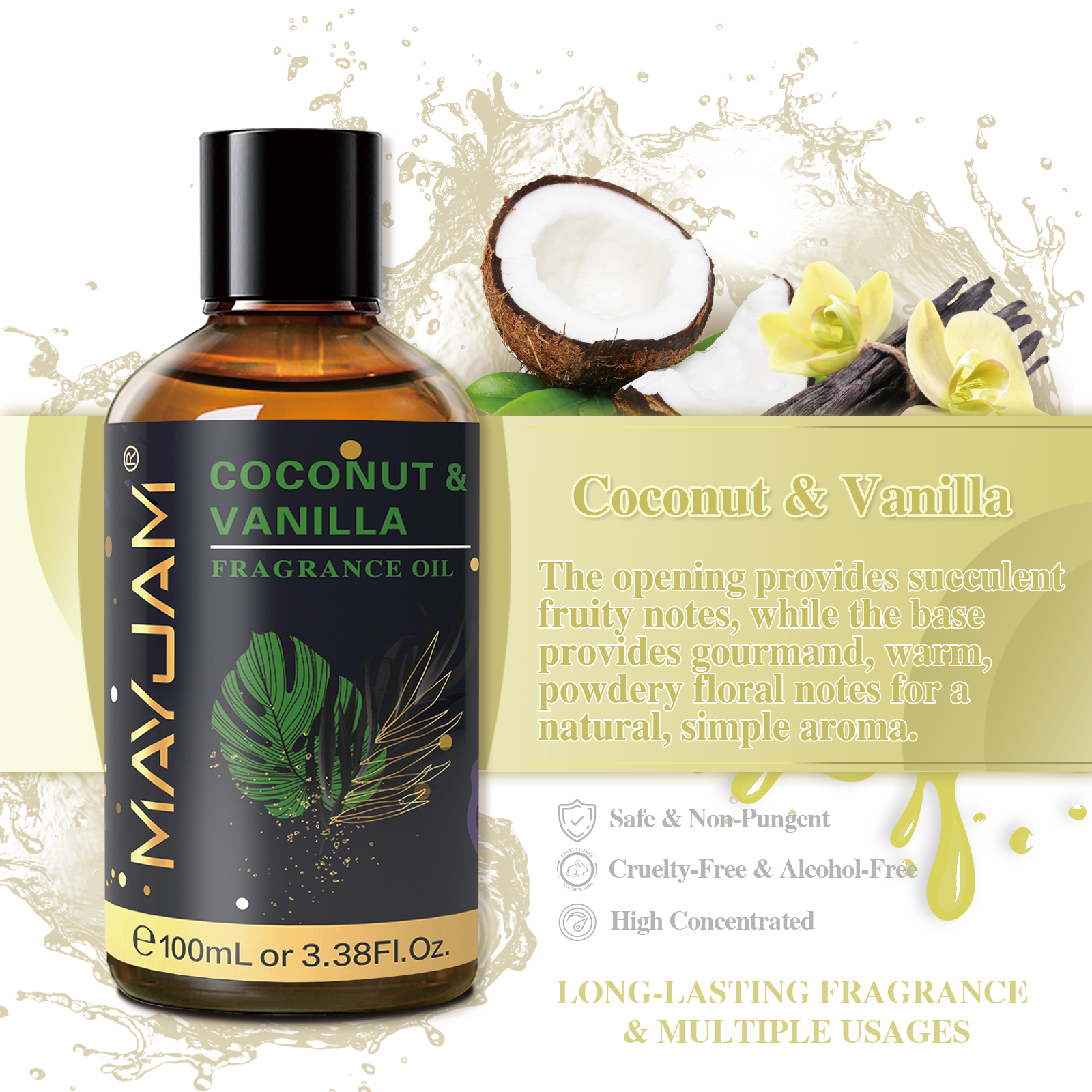 MAYJAM 100ML Fragrance Oils Fo - огляд і ціна Musk White Oil