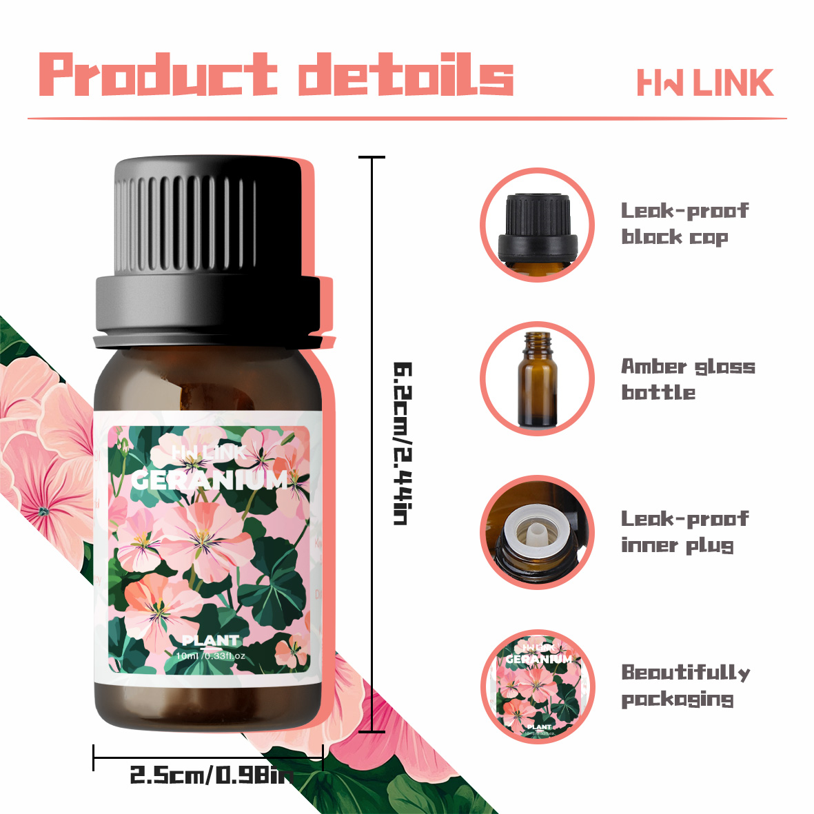 Geranium Essential Oil 10ml 10 - огляд і ціна Perfume Fragrance Essence