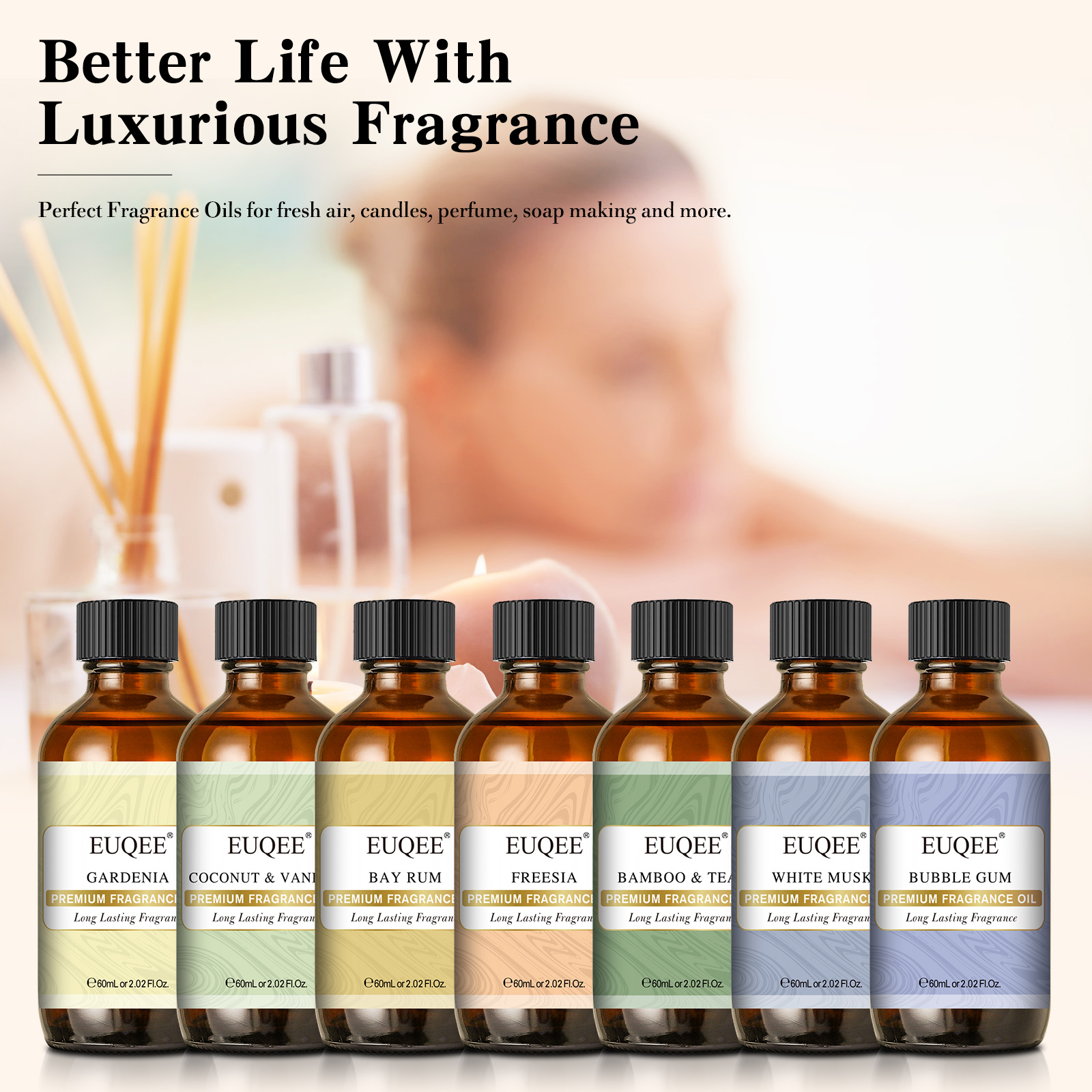 EUQEE 10ML/60ML Fragrance Oil  - огляд і ціна Musk White Oil