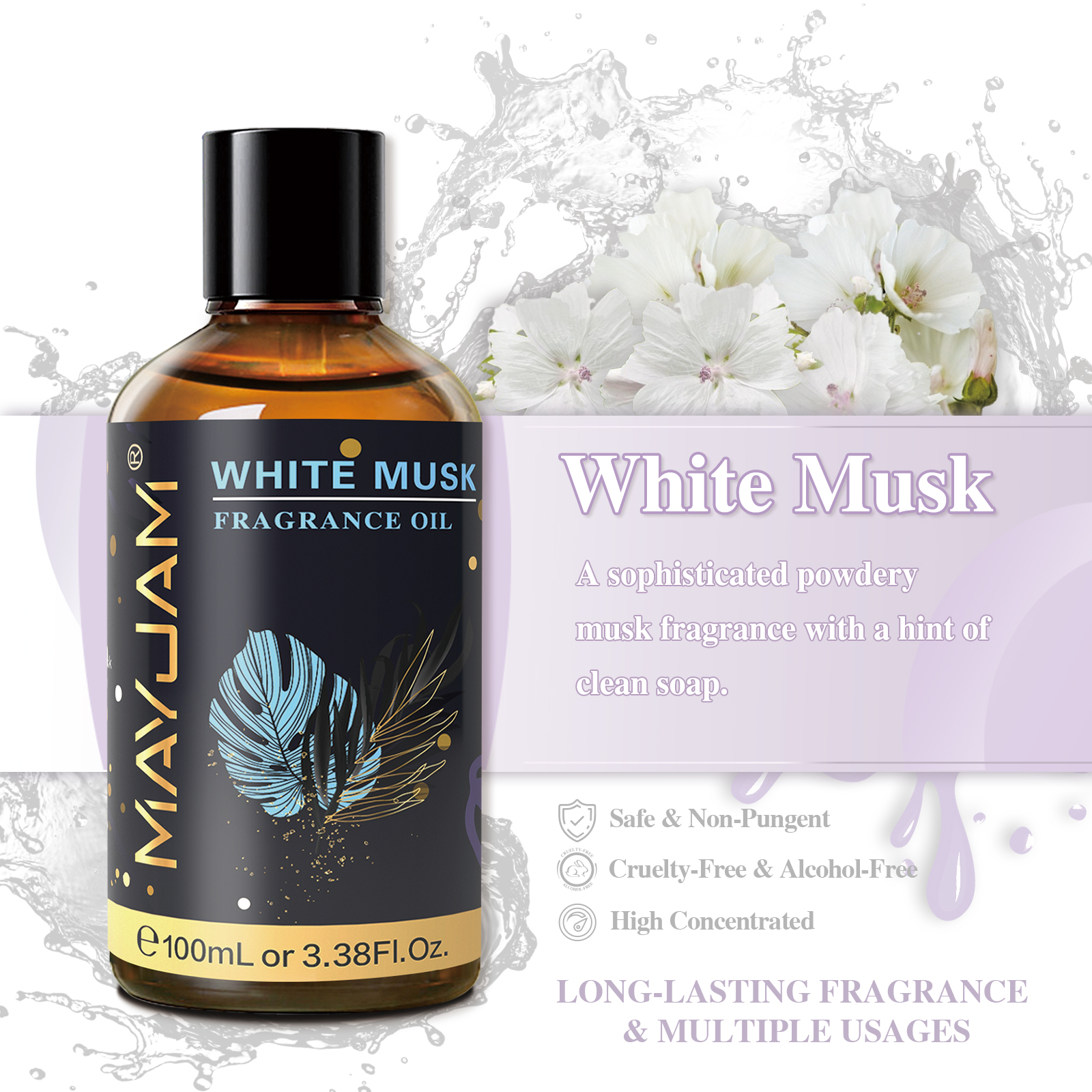 MAYJAM 100ml Fragrance Oils wi - огляд і ціна Musk White Oil