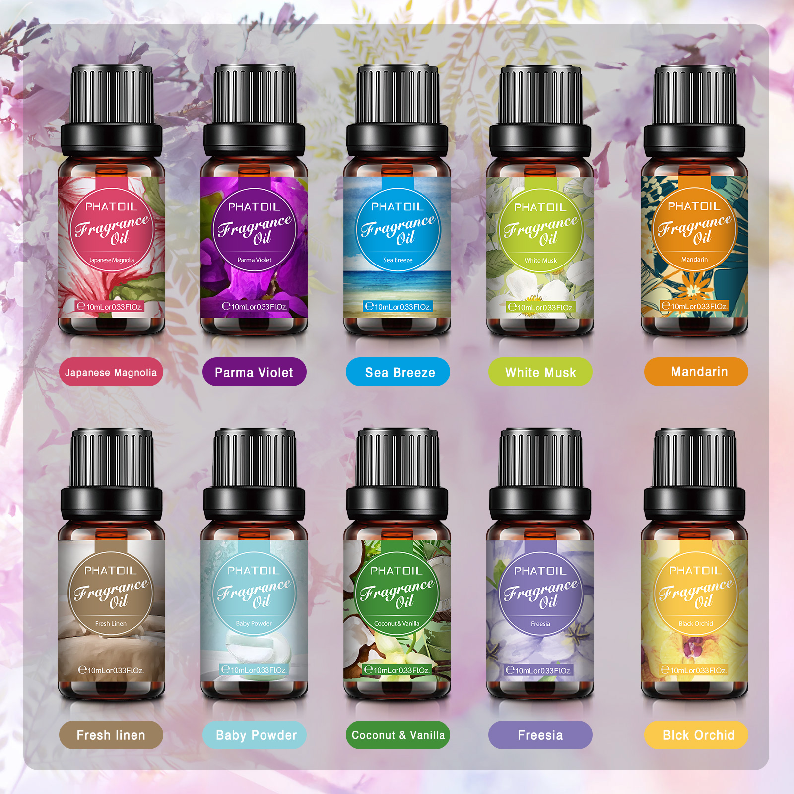 PHATOIL 10PCS Fragrance Oil Se - огляд і ціна Musk White Oil
